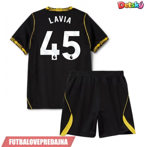 Lacne Dětský Futbalové dres Chelsea Romeo Lavia #45 2026-27 Krátky Rukáv - Preč (+ trenírky)